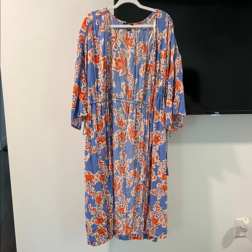 Jessica Simpson Blue and Orange Kimono